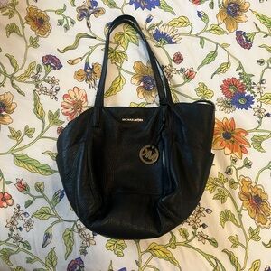 Michael Kors Black Pebbled Leather Tote